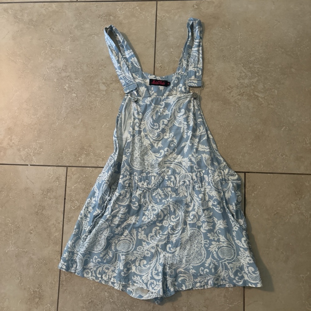 Lilly Pulitzer Blue and White Paisley Romper